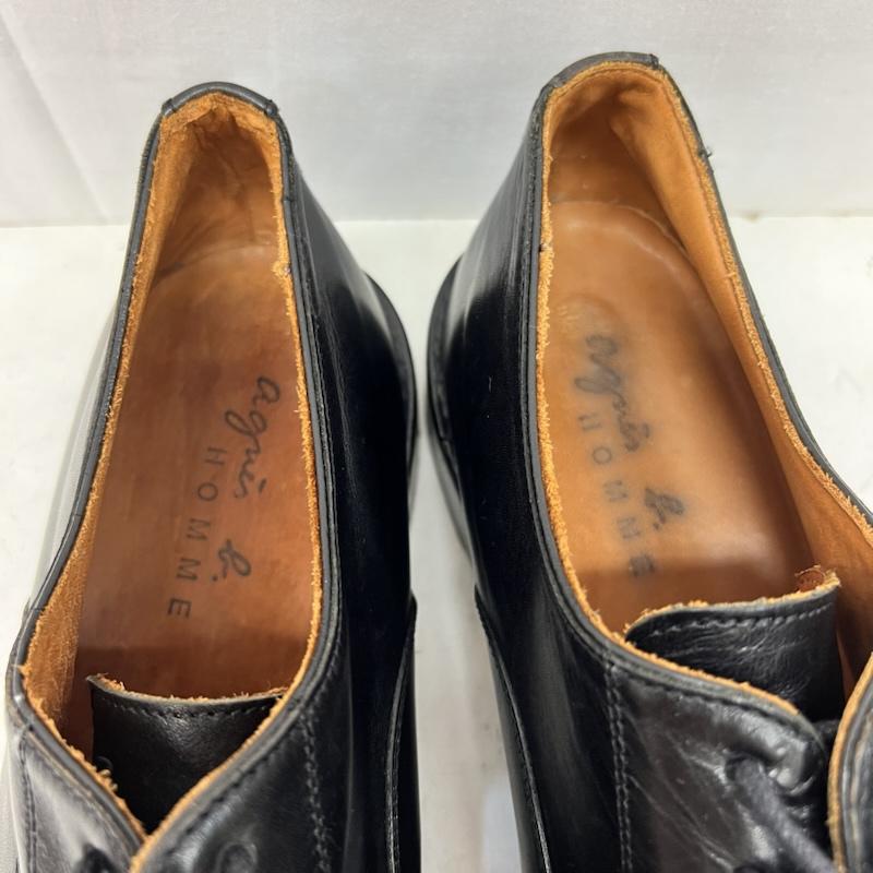 アニエス・ベー agnes b. 革靴 革靴 イタリア製 プレーントゥ レザー ドレスシューズ size41 - 黒 / ブラック / black メンズ USED 古着 中古 50168233