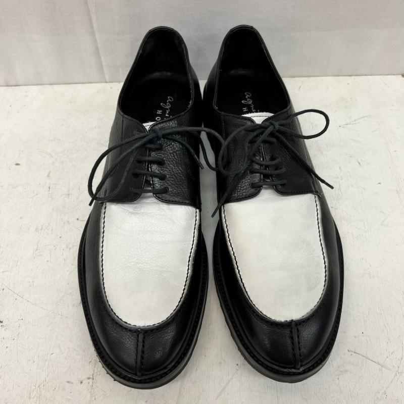 アニエス・ベー agnes b. 革靴 革靴 イタリア製 ツートーン レザーシューズ CU01 DERBY size42 - 黒 / ブラック / black X 白 / ホワイト / white メンズ USED 古着 中古 50168235