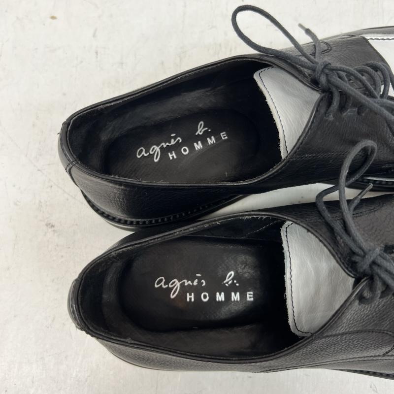 アニエス・ベー agnes b. 革靴 革靴 イタリア製 ツートーン レザーシューズ CU01 DERBY size42 - 黒 / ブラック / black X 白 / ホワイト / white メンズ USED 古着 中古 50168235