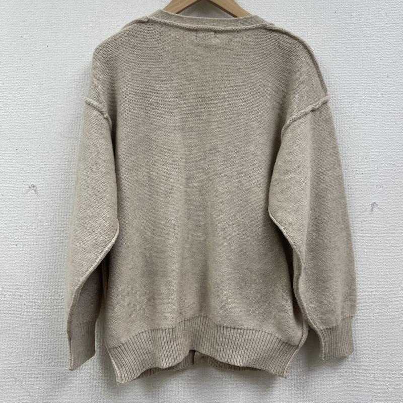 カルバン・クライン Calvin Klein カーディガン 長袖 90s ヴィンテージ ロゴ刺繍ウールニット カーディガン ベージュ / ベージュ / beige メンズ USED 古着 中古 50168242