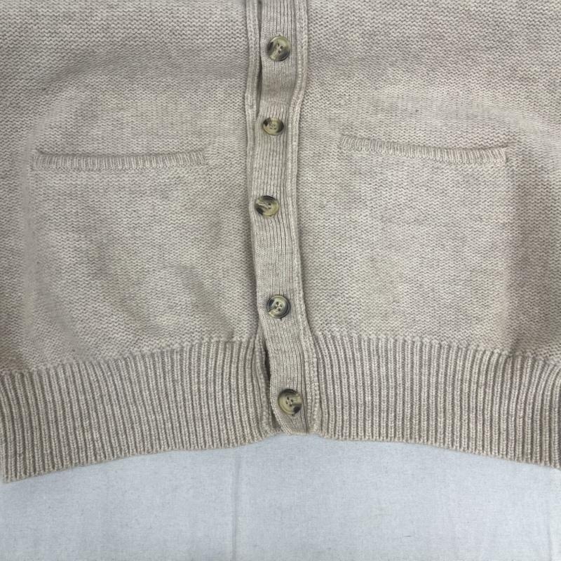 カルバン・クライン Calvin Klein カーディガン 長袖 90s ヴィンテージ ロゴ刺繍ウールニット カーディガン ベージュ / ベージュ / beige メンズ USED 古着 中古 50168242