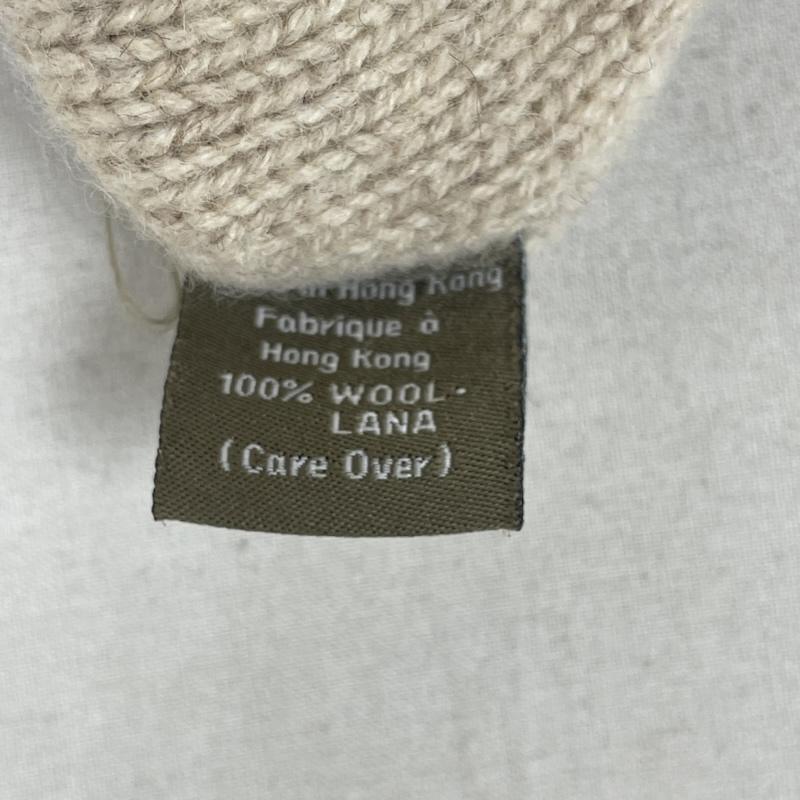カルバン・クライン Calvin Klein カーディガン 長袖 90s ヴィンテージ ロゴ刺繍ウールニット カーディガン ベージュ / ベージュ / beige メンズ USED 古着 中古 50168242