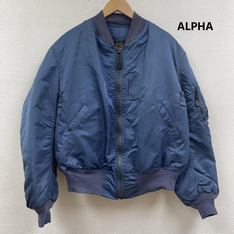 アルファ ALPHA ジャケット、上着 ジャンパー、ブルゾン 50s 復刻モデル MA-1 リバーシブル フライト ジャケット アウター L 青 / ブルー / blue メンズ USED 古着 中古 50168244