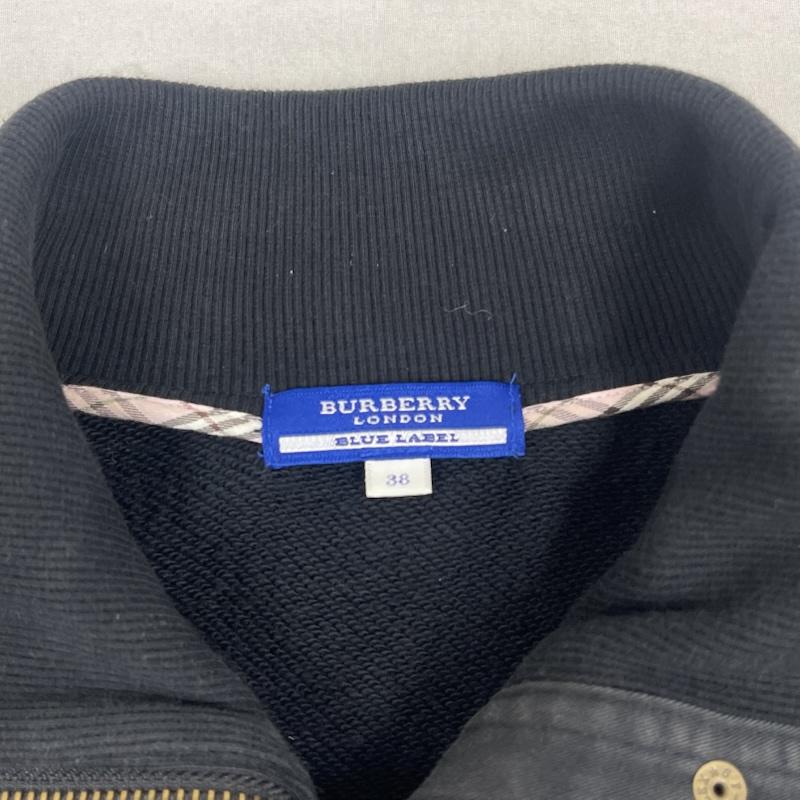 バーバリー・ブルーレーベル BURBERRY BLUE LABEL ジャケット、上着 ジャンパー、ブルゾン ミリタリーテイスト ジップアップ ジャケット ジャンパー faf49-684-09 38 黒 / ブラック / black レディース USED 古着 中古 50168249