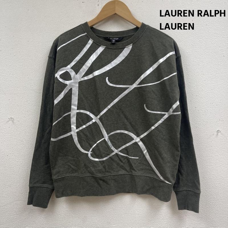 ローレンラルフローレン LAUREN RALPH LAUREN トレーナー 長袖 Logo French Terry Sweatshirt ロゴ フレンチテリー スウェット シャツ XXS カーキ / カーキ / khaki レディース USED 古着 中古 50168251