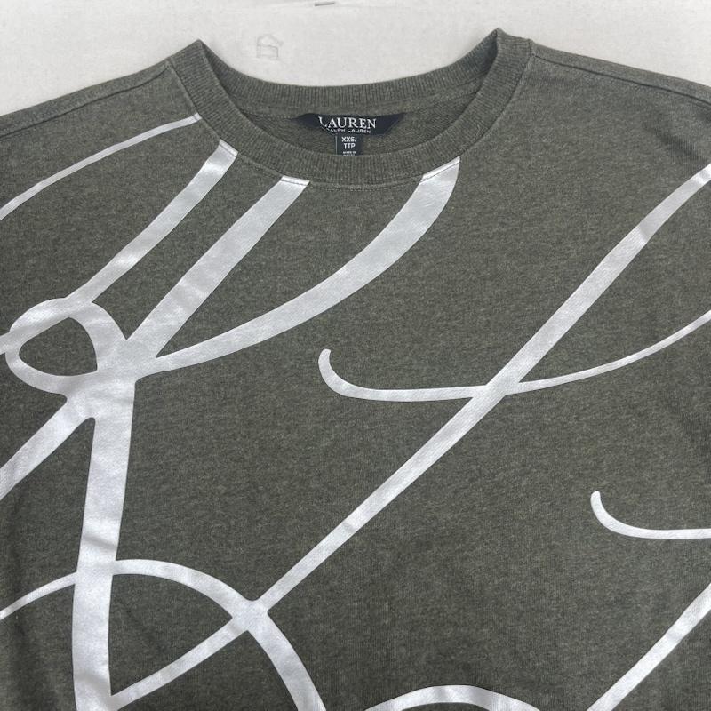 ローレンラルフローレン LAUREN RALPH LAUREN トレーナー 長袖 Logo French Terry Sweatshirt ロゴ フレンチテリー スウェット シャツ XXS カーキ / カーキ / khaki レディース USED 古着 中古 50168251