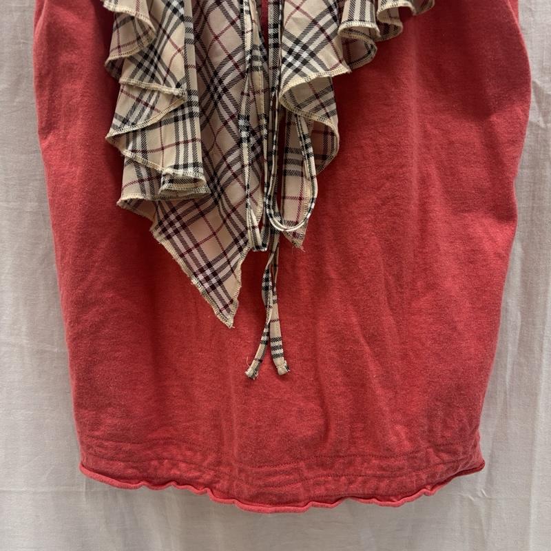 バーバリー・ブルーレーベル BURBERRY BLUE LABEL タンクトップ タンクトップ ノバチェック フリル ノースリーブ タンクトップ 36 レディース USED 古着 中古 50168253