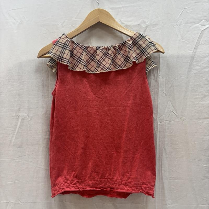バーバリー・ブルーレーベル BURBERRY BLUE LABEL タンクトップ タンクトップ ノバチェック フリル ノースリーブ タンクトップ 36 レディース USED 古着 中古 50168253
