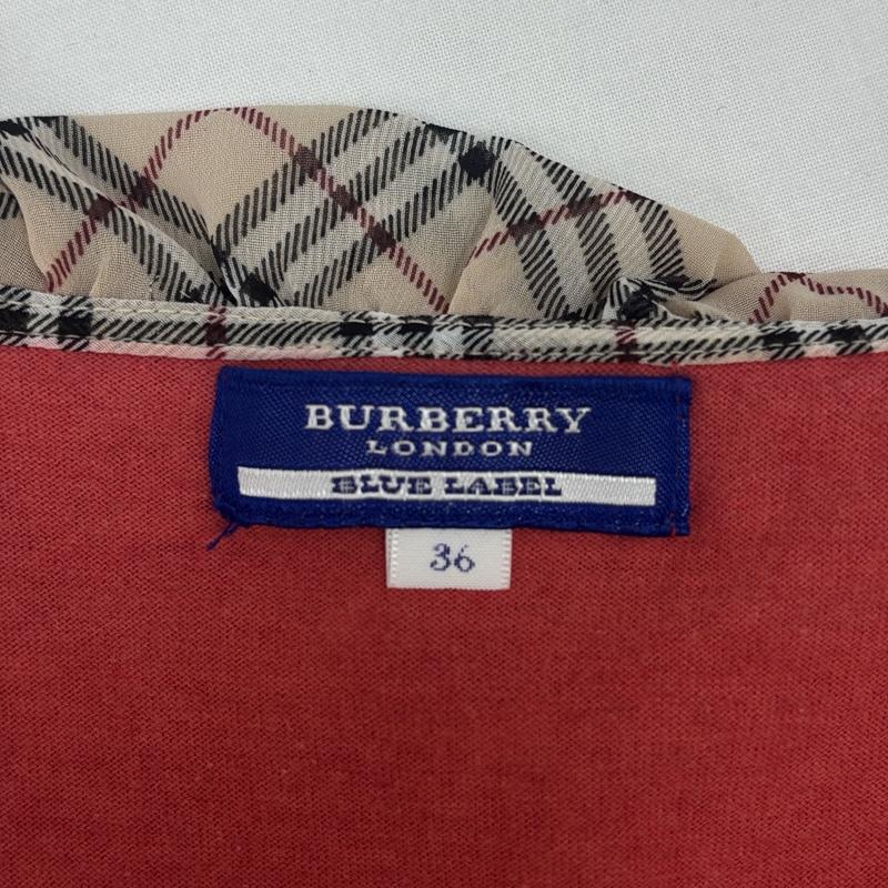 バーバリー・ブルーレーベル BURBERRY BLUE LABEL タンクトップ タンクトップ ノバチェック フリル ノースリーブ タンクトップ 36 レディース USED 古着 中古 50168253