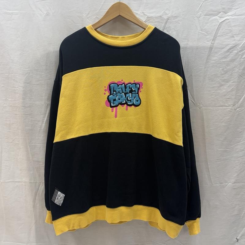ガルフィー GALFY トレーナー 長袖 グラフティ バックビッグロゴ クルーネック スウェット トレーナー 131005 XL 黒 / ブラック / black X 黄 / イエロー / yellow メンズ USED 古着 中古 50168255