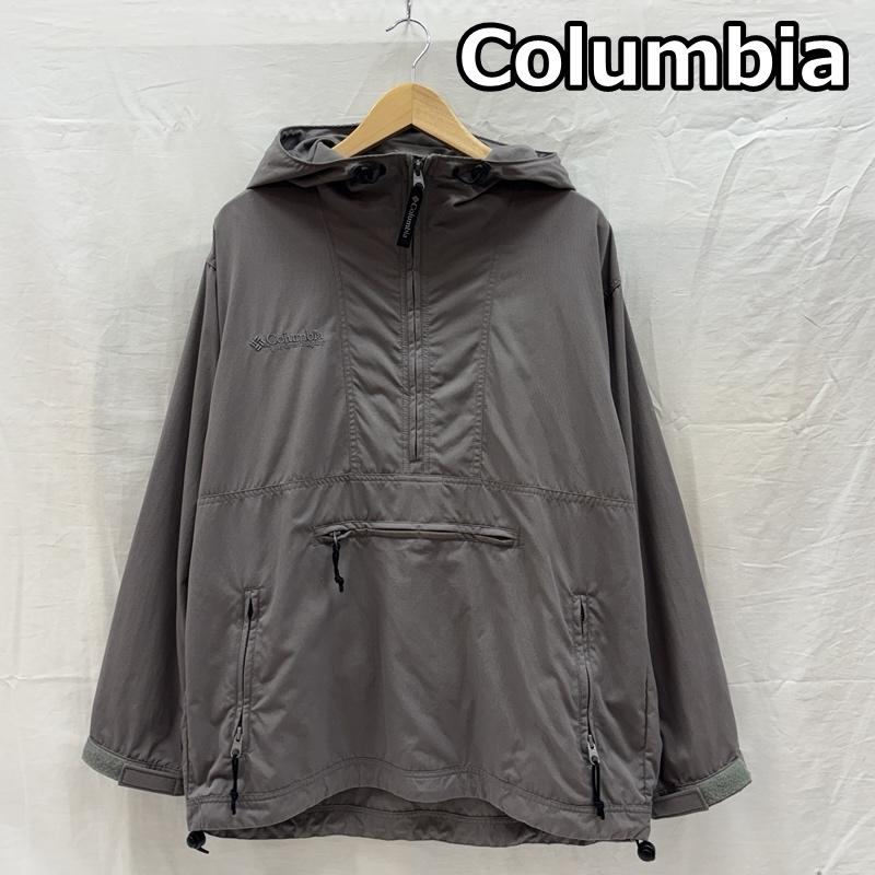 コロンビア Columbia ジャケット、上着 ジャンパー、ブルゾン ナイロン アノラックパーカ プルオーバー ハーフジップ フード ジャケット M 灰 / グレー / gray メンズ USED 古着 中古 50168260