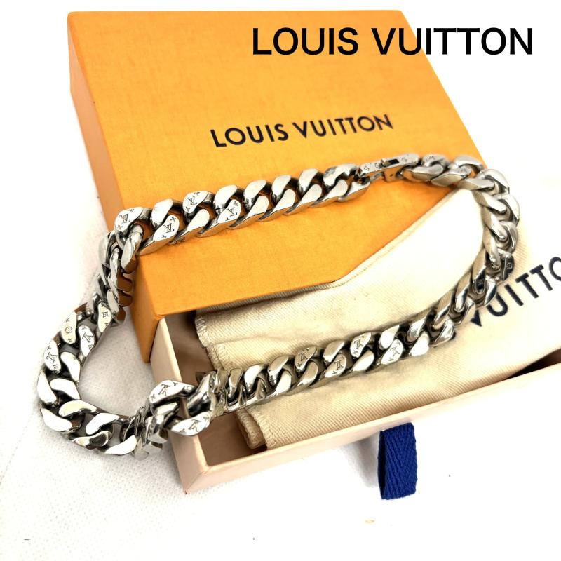 ルイヴィトン LOUIS VUITTON アクセサリー ネックレス、ペンダント コリエ チェーン リンクス ネックレス 喜平 M69987 銀 / シルバー / silver color メンズ USED 古着 中古 50168269