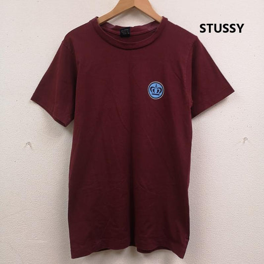ステューシー STUSSY Tシャツ 半袖 90s 紺タグ USA製 クラウン 王冠 プリント tシャツ カットソー S えんじ / ワインレッド / dark red メンズ USED 古着 中古 50168271