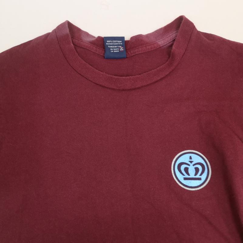 ステューシー STUSSY Tシャツ 半袖 90s 紺タグ USA製 クラウン 王冠 プリント tシャツ カットソー S えんじ / ワインレッド / dark red メンズ USED 古着 中古 50168271