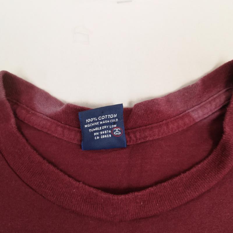 ステューシー STUSSY Tシャツ 半袖 90s 紺タグ USA製 クラウン 王冠 プリント tシャツ カットソー S えんじ / ワインレッド / dark red メンズ USED 古着 中古 50168271