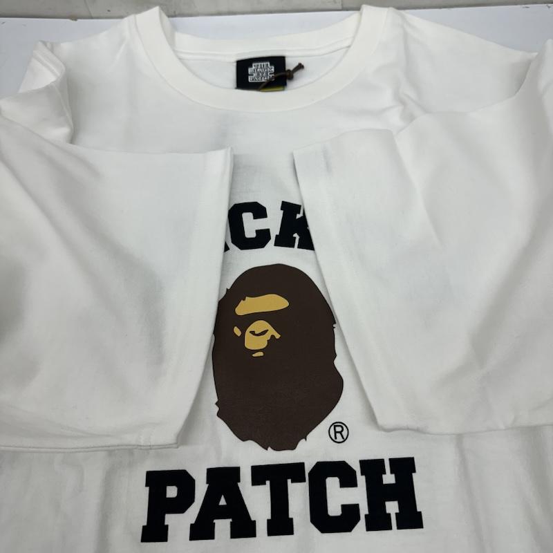 アベイシングエイプ A BATHING APE Tシャツ 半袖 Black Eye Patch COLLEGE MINI TEE フロント ロゴ プリント Tシャツ 1K23110901 XXL 白 / ホワイト / white メンズ USED 古着 中古 50168274