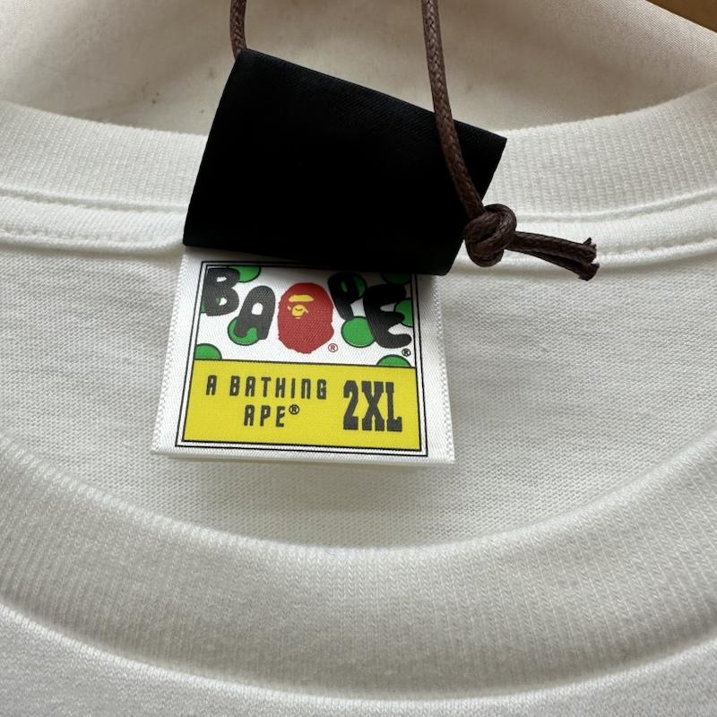 アベイシングエイプ A BATHING APE Tシャツ 半袖 Black Eye Patch COLLEGE MINI TEE フロント ロゴ プリント Tシャツ 1K23110901 XXL 白 / ホワイト / white メンズ USED 古着 中古 50168274
