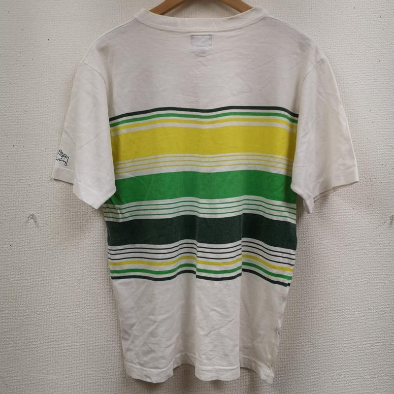 ステューシー STUSSY Tシャツ 半袖 90s 紺タグ ヴィンテージ ランダム ボーダー Tシャツ M 白 / ホワイト / white メンズ USED 古着 中古 50168275