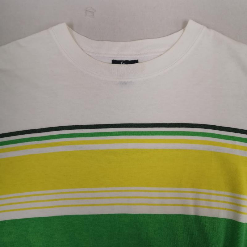 ステューシー STUSSY Tシャツ 半袖 90s 紺タグ ヴィンテージ ランダム ボーダー Tシャツ M 白 / ホワイト / white メンズ USED 古着 中古 50168275