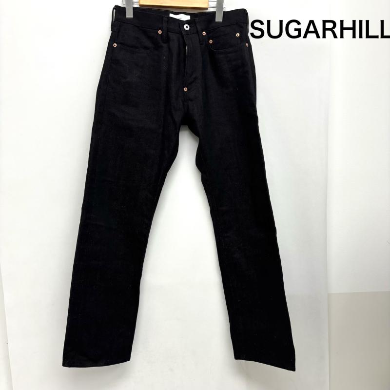 シュガーヒル SUGAR HILL パンツ デニム、ジーンズ TWISTED HEATHER DENIM PANTS STRAIGHT CUT 25330408 横糸赤 32インチ 黒 / ブラック / black X 赤 / レッド / red メンズ USED 古着 中古 50168276