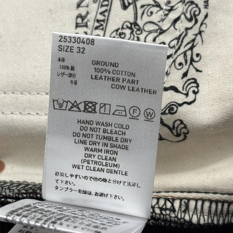 シュガーヒル SUGAR HILL パンツ デニム、ジーンズ TWISTED HEATHER DENIM PANTS STRAIGHT CUT 25330408 横糸赤 32インチ 黒 / ブラック / black X 赤 / レッド / red メンズ USED 古着 中古 50168276