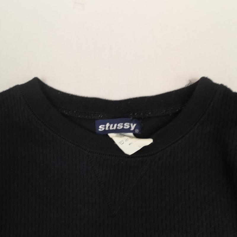 ステューシー STUSSY Tシャツ 半袖 90s 紺タグ OLD STUSSY ＋ TOKYO メッシュ tシャツ カットソー L 黒 / ブラック / black メンズ USED 古着 中古 50168277