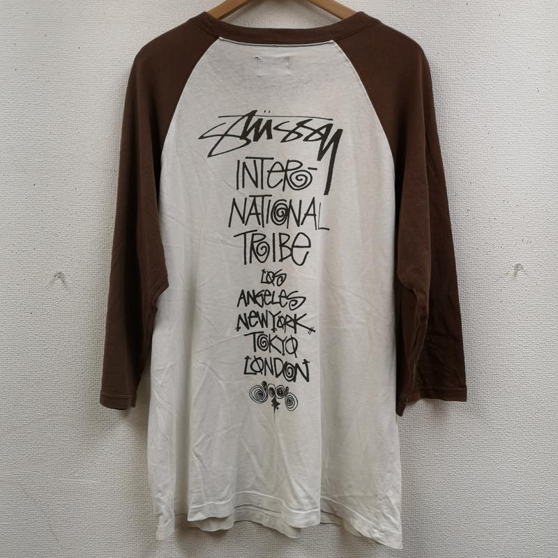 ステューシー STUSSY Tシャツ 七分袖 00s 25周年 アニバーサリー ワールドツアー ラグラン 7分袖 Tシャツ L 茶 / ブラウン / brown メンズ USED 古着 中古 50168278