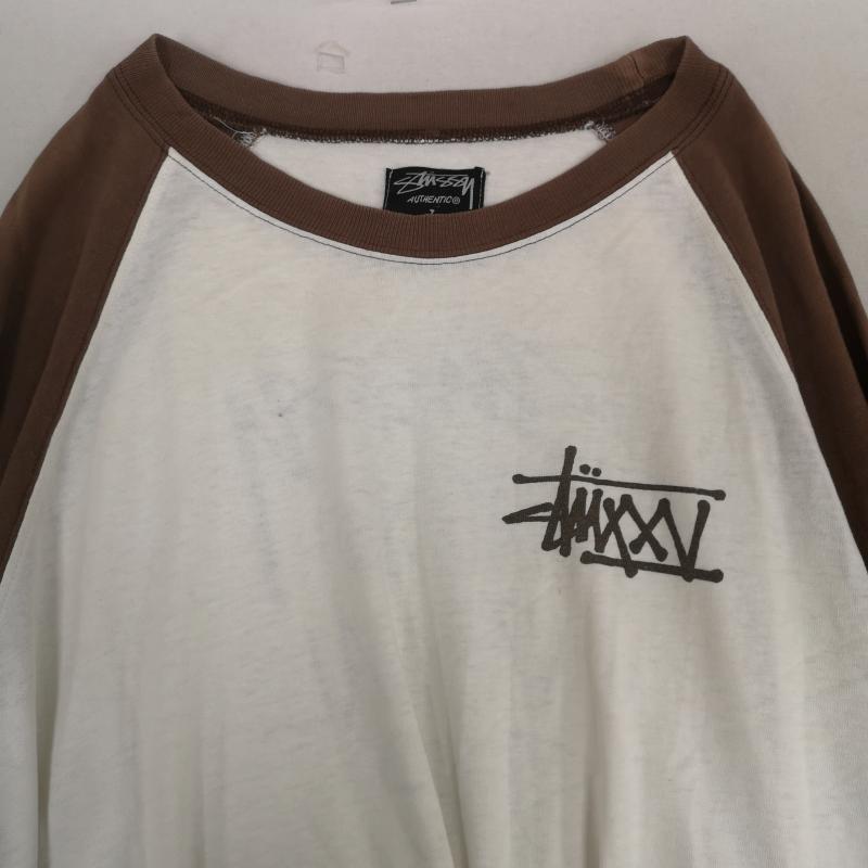 ステューシー STUSSY Tシャツ 七分袖 00s 25周年 アニバーサリー ワールドツアー ラグラン 7分袖 Tシャツ L 茶 / ブラウン / brown メンズ USED 古着 中古 50168278