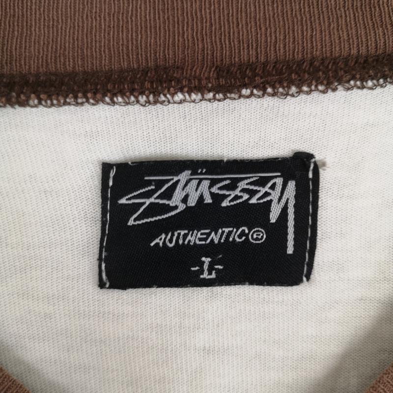 ステューシー STUSSY Tシャツ 七分袖 00s 25周年 アニバーサリー ワールドツアー ラグラン 7分袖 Tシャツ L 茶 / ブラウン / brown メンズ USED 古着 中古 50168278