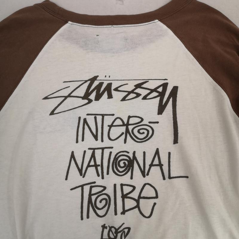 ステューシー STUSSY Tシャツ 七分袖 00s 25周年 アニバーサリー ワールドツアー ラグラン 7分袖 Tシャツ L 茶 / ブラウン / brown メンズ USED 古着 中古 50168278