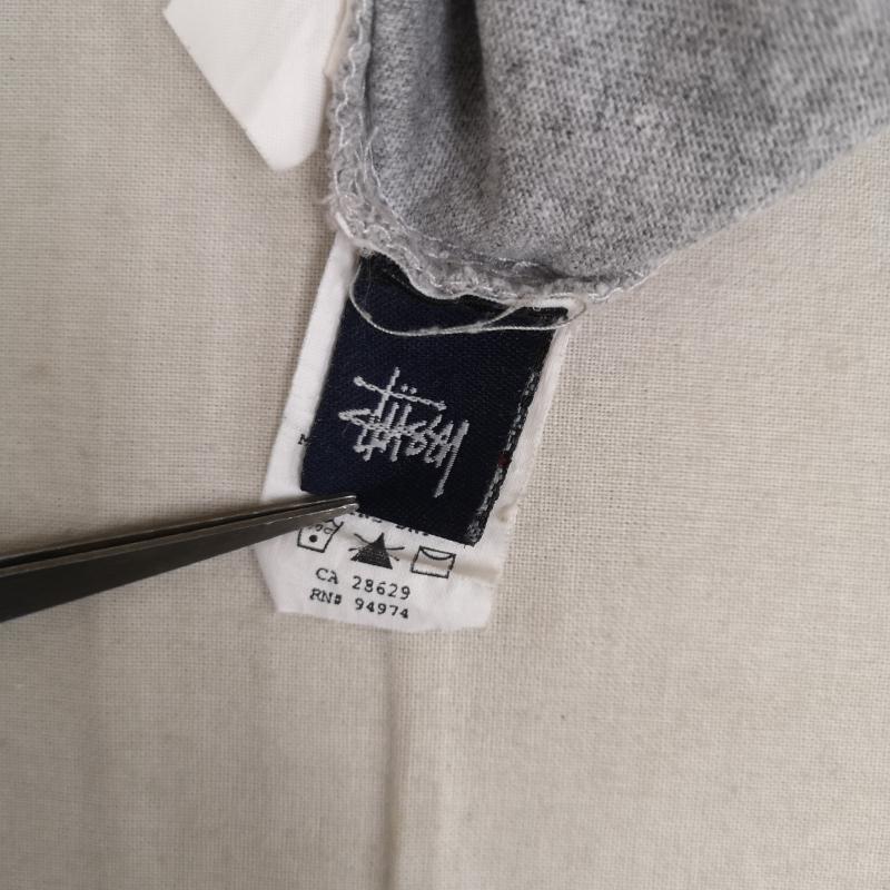 ステューシー STUSSY Tシャツ 半袖 90s 紺タグ ヴィンテージ シャドーロゴ ラグラン Tシャツ L 灰 / グレー / gray メンズ USED 古着 中古 50168281