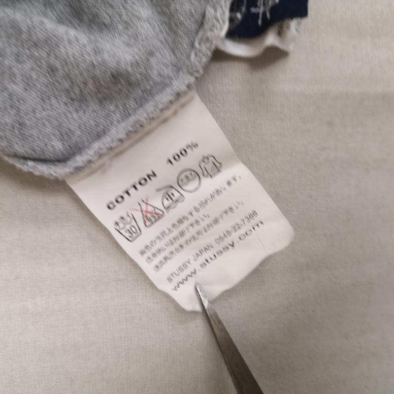 ステューシー STUSSY Tシャツ 半袖 90s 紺タグ ヴィンテージ シャドーロゴ ラグラン Tシャツ L 灰 / グレー / gray メンズ USED 古着 中古 50168281