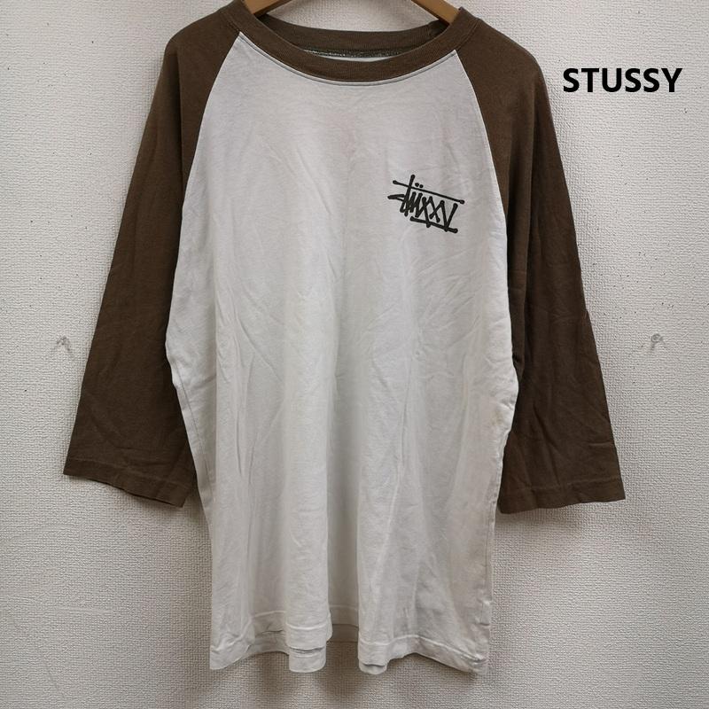 ステューシー STUSSY Tシャツ 七分袖 00s 25周年 アニバーサリー ワールドツアー ラグラン 7分袖 Tシャツ L 茶 / ブラウン / brown メンズ USED 古着 中古 50168282