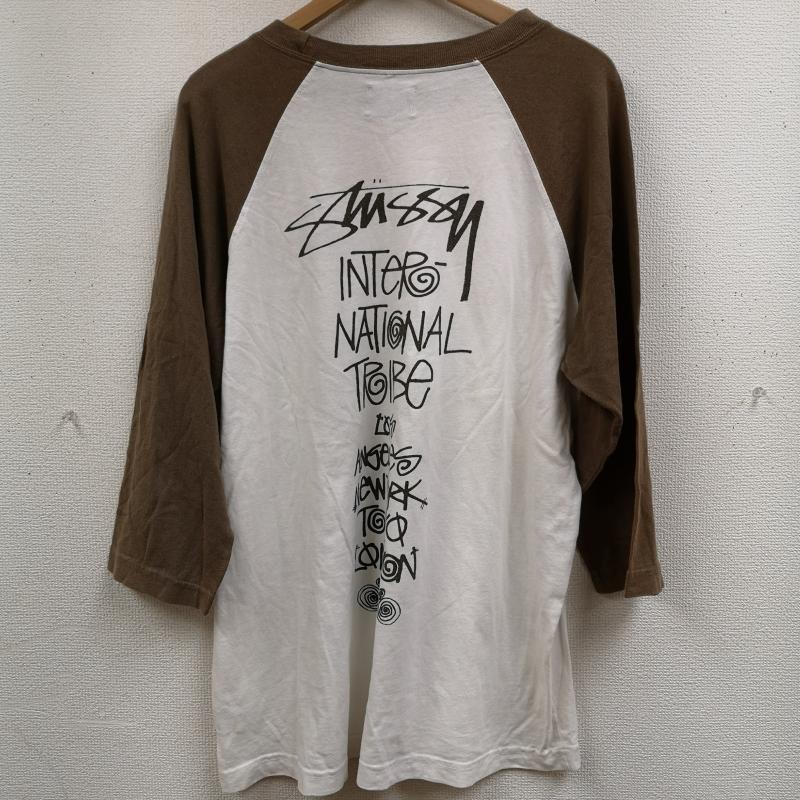 ステューシー STUSSY Tシャツ 七分袖 00s 25周年 アニバーサリー ワールドツアー ラグラン 7分袖 Tシャツ L 茶 / ブラウン / brown メンズ USED 古着 中古 50168282