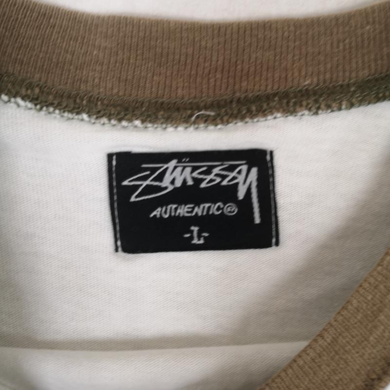 ステューシー STUSSY Tシャツ 七分袖 00s 25周年 アニバーサリー ワールドツアー ラグラン 7分袖 Tシャツ L 茶 / ブラウン / brown メンズ USED 古着 中古 50168282