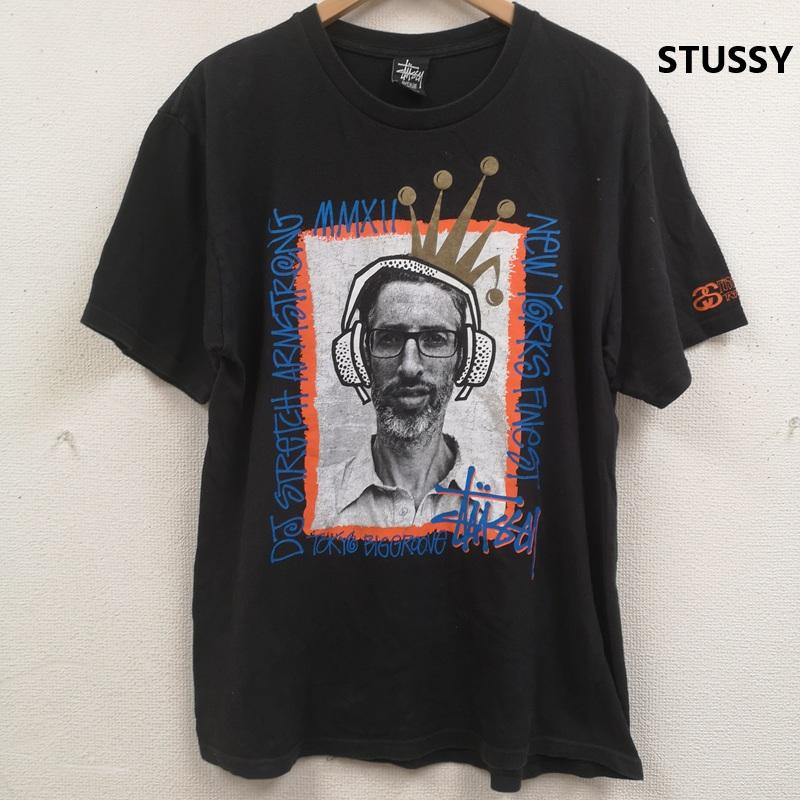 ステューシー STUSSY Tシャツ 半袖 DJ Stretch Armstrong フォト プリント Tシャツ カットソー M 黒 / ブラック / black メンズ USED 古着 中古 50168286