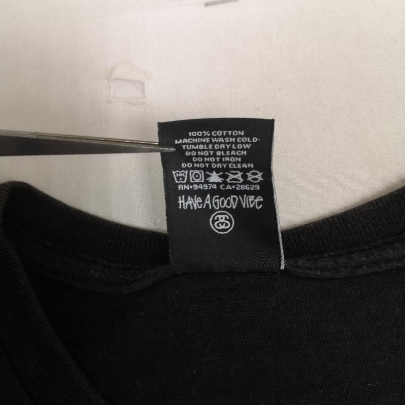 ステューシー STUSSY Tシャツ 半袖 DJ Stretch Armstrong フォト プリント Tシャツ カットソー M 黒 / ブラック / black メンズ USED 古着 中古 50168286