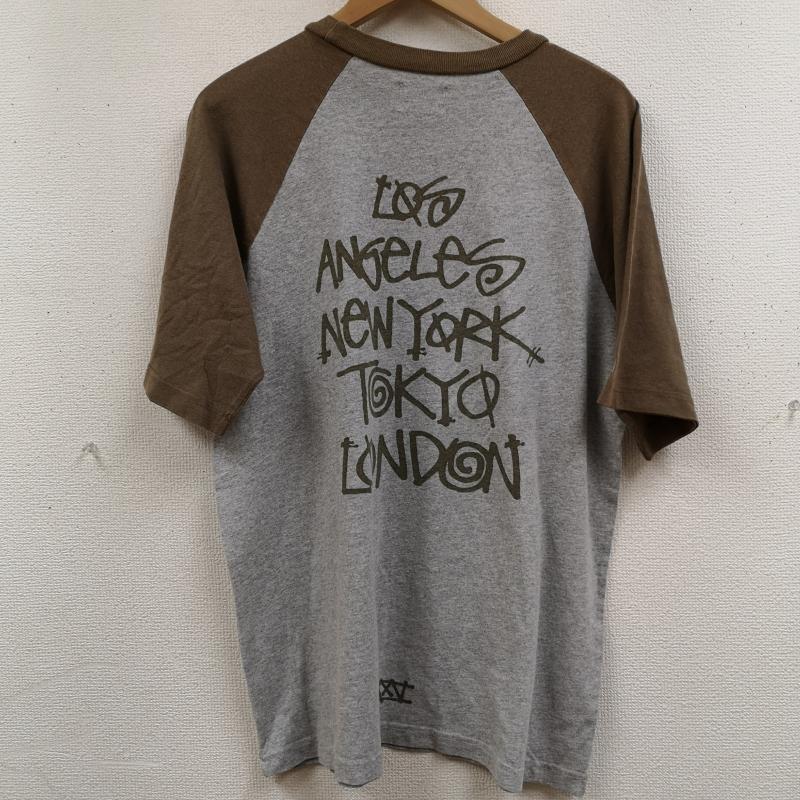 ステューシー STUSSY Tシャツ 半袖 00s 25周年記念 クラウンロゴ ラグラン Tシャツ カットソー M 灰 / グレー / gray メンズ USED 古着 中古 50168288