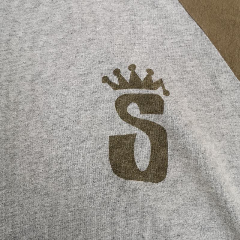 ステューシー STUSSY Tシャツ 半袖 00s 25周年記念 クラウンロゴ ラグラン Tシャツ カットソー M 灰 / グレー / gray メンズ USED 古着 中古 50168288