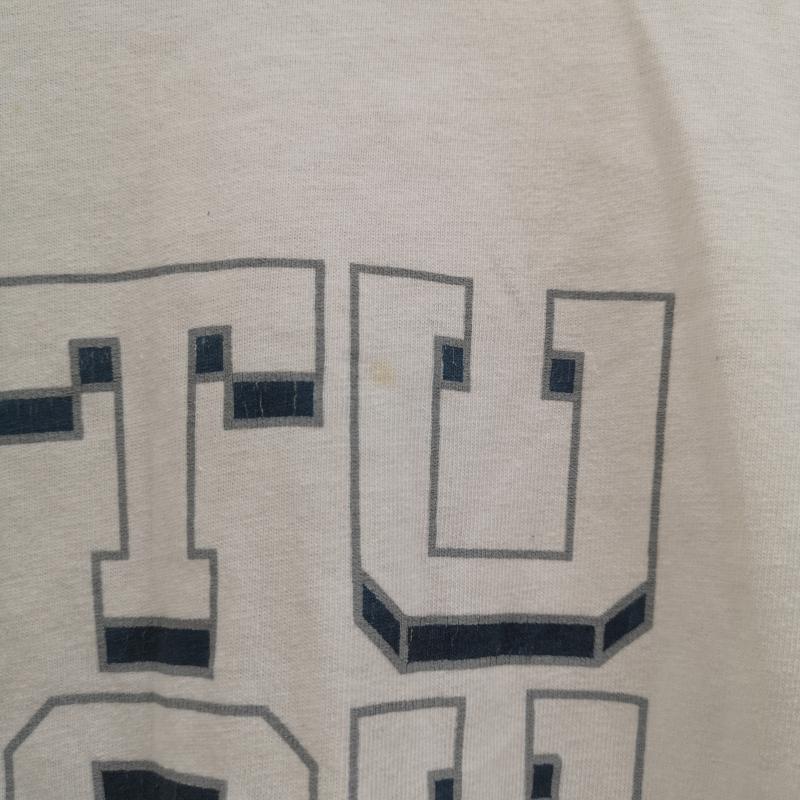 ステューシー STUSSY Tシャツ 長袖 90s USA製 紺タグ ロゴ プリント Tシャツ ロンT L 白 / ホワイト / white メンズ USED 古着 中古 50168289