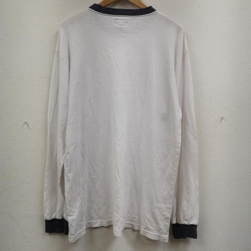 ステューシー STUSSY Tシャツ 長袖 90s USA製 紺タグ ロゴ プリント Tシャツ ロンT L 白 / ホワイト / white メンズ USED 古着 中古 50168289