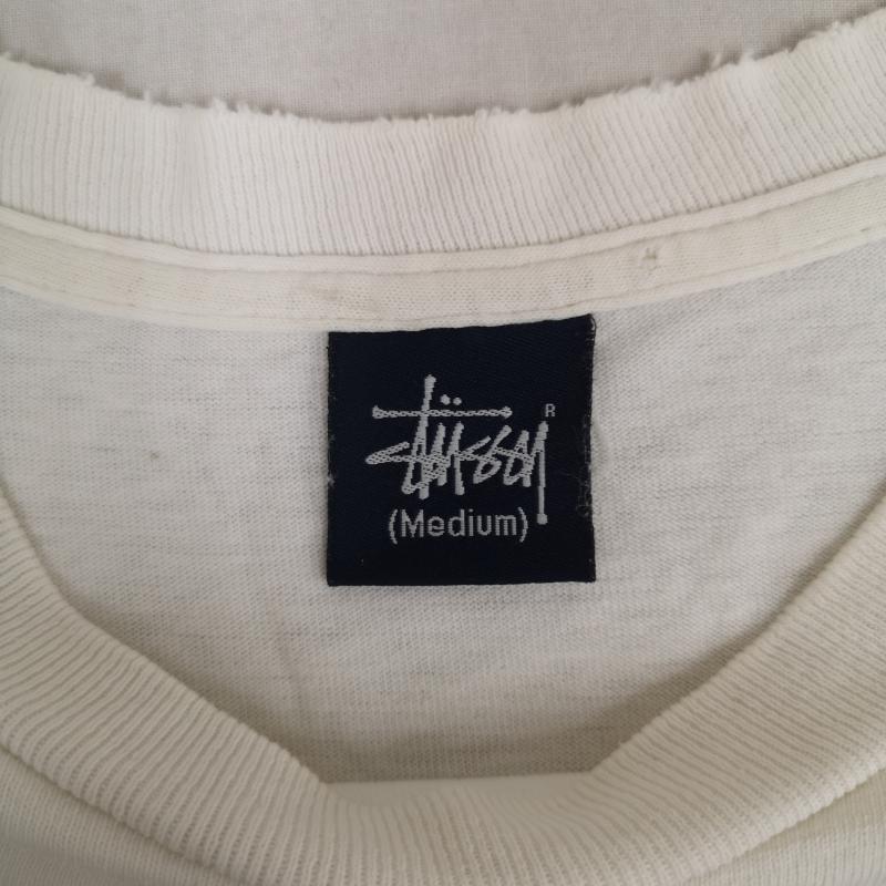 ステューシー STUSSY Tシャツ 半袖 90s OLD STUSSY アメ車 ベンツ プリント Tシャツ M 白 / ホワイト / white メンズ USED 古着 中古 50168295