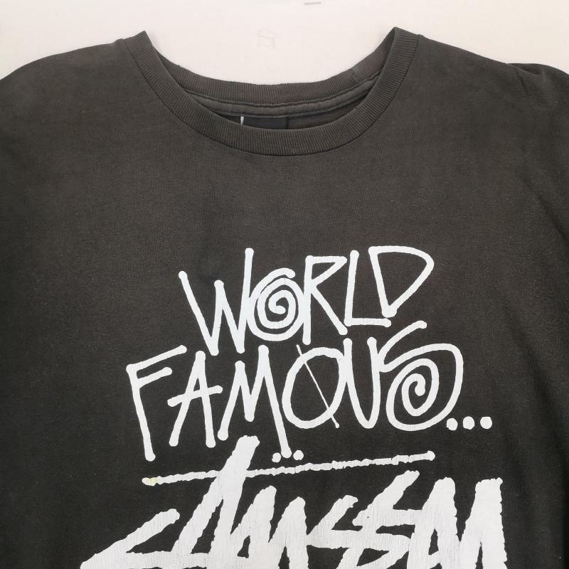 ステューシー STUSSY Tシャツ 半袖 メキシコ製 WORLD FAMOUS CREW グラフィック Tシャツ L ダークブラウン / ダークブラウン / メンズ USED 古着 中古 50168297