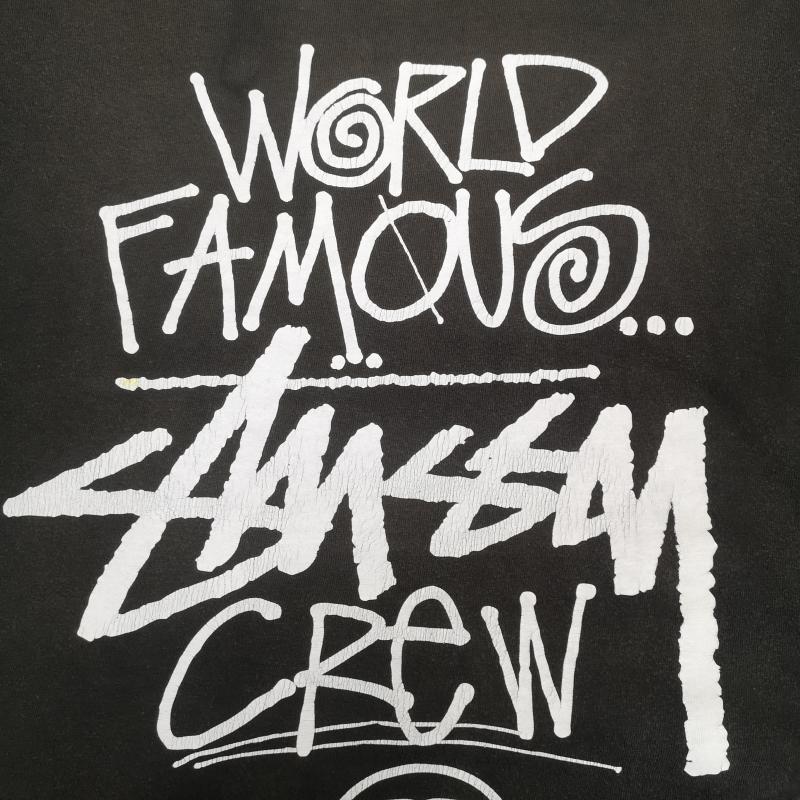 ステューシー STUSSY Tシャツ 半袖 メキシコ製 WORLD FAMOUS CREW グラフィック Tシャツ L ダークブラウン / ダークブラウン / メンズ USED 古着 中古 50168297