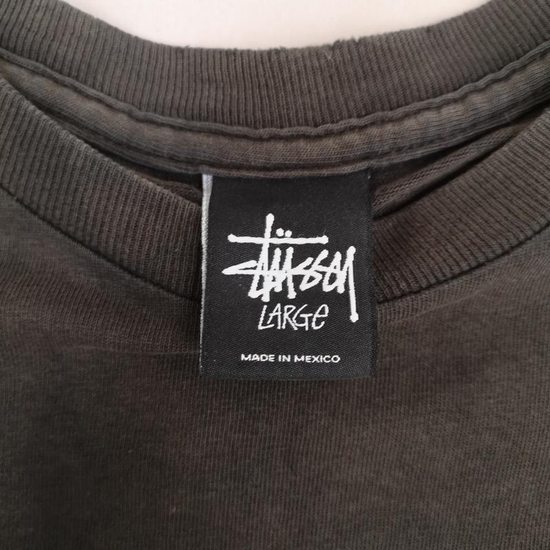 ステューシー STUSSY Tシャツ 半袖 メキシコ製 WORLD FAMOUS CREW グラフィック Tシャツ L ダークブラウン / ダークブラウン / メンズ USED 古着 中古 50168297