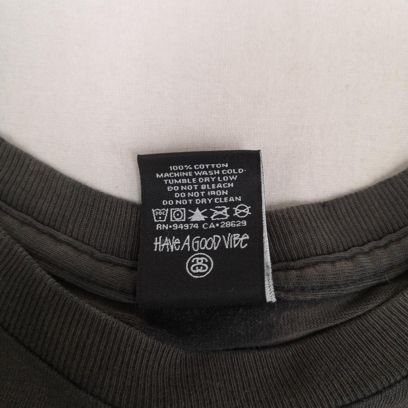 ステューシー STUSSY Tシャツ 半袖 メキシコ製 WORLD FAMOUS CREW グラフィック Tシャツ L ダークブラウン / ダークブラウン / メンズ USED 古着 中古 50168297
