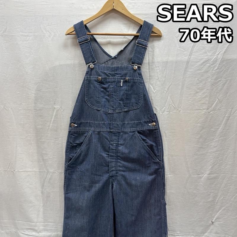 シアーズ SEARS サロペット・オーバーオール サロペット、オーバーオール 70年代 ビンテージ デニム オーバーオール SCOVILL ユニオンチケット 70s VINTAGE - メンズ USED 古着 中古 50168301