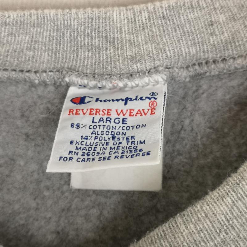 チャンピオン Champion トレーナー 長袖 90s メキシコ製 リバースウィーブ トレーナー スウェット L 灰 / グレー / gray メンズ USED 古着 中古 50168302