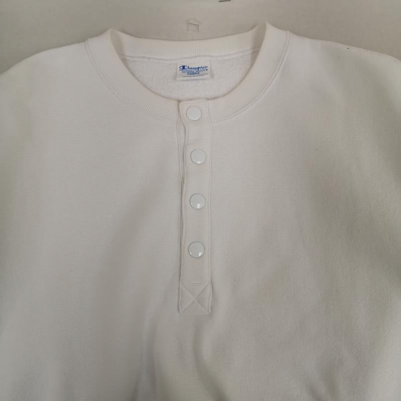 チャンピオン Champion トレーナー 長袖 REVERSE WEAVE ヘンリーネック スウェット トレーナー L 白 / ホワイト / white メンズ USED 古着 中古 50168303