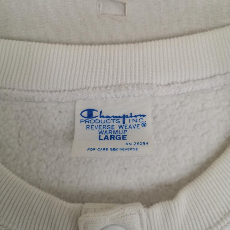 チャンピオン Champion トレーナー 長袖 REVERSE WEAVE ヘンリーネック スウェット トレーナー L 白 / ホワイト / white メンズ USED 古着 中古 50168303